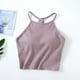 thumbnail image 2 of Camiseta sin mangas con hombreras de color liso para mujer - Sujetador de algodón con tirantes finos y cuello colgante, tallas S-XL, 2 of 3