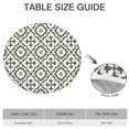 thumbnail image 6 of Boho Floral Print Round Tablecover with Elastic Hem, 44 Inch Fits 38"-42" Tables, Easy Clean Surface for Everyday Dining and Events, 6 of 7