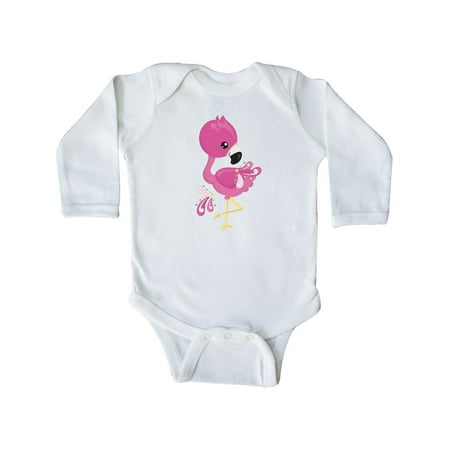 

Inktastic Cute Pink Flamingo Gift Baby Girl Long Sleeve Bodysuit