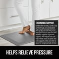 thumbnail image 3 of GORILLA GRIP Comfortable Cushioned Kitchen Mats, 48x20, Waterproof and Stain Resistant Soft Top, 3/4 Inch Thick Ergonomic Standing Desk Anti Fatigue Mat, Foam Supports Ankles and Feet, Grey, 3 of 9