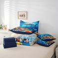 thumbnail image 4 of Erosebridal Animal Shark Bedding Sets Twin Size,Sea Wildlife Comforter Sets with Sheets,Teenager Bedroom Decor,Reversible,Breathable,7pcs, 4 of 6