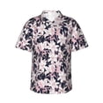 thumbnail image 2 of Picia Lilies Flowers Gentle Cotton Regular Fit Short Sleeve Casual Hawaiian Shirt for Men-X-Large, 2 of 9