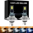 thumbnail image 1 of 2Pcs 120W H7 H4 Car Headlight Bulb Kit Waterproof Car Fog Light Bulbs Super-Bright 6000K White Led Lamp Automobile Accessories, 1 of 6