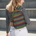 thumbnail image 6 of KLL Rainbow Chequerboard Print Travel Laptop Backpack - College Backpack Business Work Bag Nurse Bag Casual Daypack for Weekender Business Hiking -Small, 6 of 6