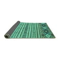thumbnail image 2 of Ahgly Company Indoor Rectangle Oriental Turquoise Blue Modern Area Rugs, 2' x 5', 2 of 4