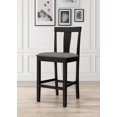 thumbnail image 2 of Home Design Nolan Counter Chairs (Set of 4), Black/Gray, Slat-back design, Padded seat, Comfortable seating, Sturdy frame, Modern minimalist style, Durable construction, 2 of 5
