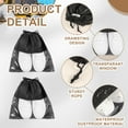 thumbnail image 3 of Uxcell Shoe Bags for Travel, Dustproof Drawstring Bags for Packing with Clear Window Black 12", 3 of 7
