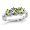 thumbnail image 1 of 7/10 Carat (ctw) Peridot and Diamond Ring in Sterling Silver, 1 of 4