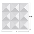 thumbnail image 3 of 36 Tiles 3D Wall Panels 12 x 12in White Diamond Wall Décor PVC Flower Textured Wall Panels 36 Sq Ft for Living Room Lobby Bedroom Hotel Office, 3 of 4