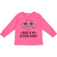 thumbnail image 3 of Inktastic Military Veteran Daddy Proud Son Daughter Boys or Girls Long Sleeve Toddler T-Shirt, 3 of 5