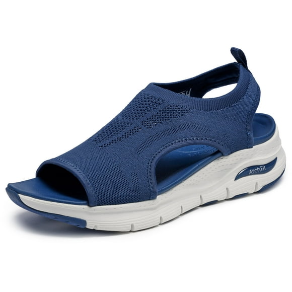 Sandalias Skechers Arch Fit-City Catch para mujer, color azul marino, talla 9