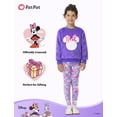thumbnail image 4 of Outfit Disney Minnie Mouse para niña pequeña, forro polar borroso, color morado, 3T, 4 of 8