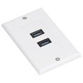 thumbnail image 1 of Pared Compuesta De Componentes USB 3.0 De 2 Puertos, Material Premium Duradero Confiable 2 Placa De Pared USB 3.0 Para Carga, 1 of 7