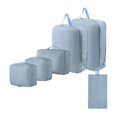 thumbnail image 1 of Bolsa de viaje de 6 uds., bolsa organizadora de equipaje, multiusos, resistente al desgaste, organizador de embalaje de equipaje, bolsa de zapatos par Azul, 1 of 9