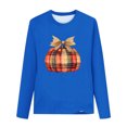 thumbnail image 3 of Fancifize Thanksgiving Shirt for Kids Crew Neck Long Sleeve T Shirt Casual Basic Tops Comfy Holiday Fall Winter Clothes for Girls Boys 3-15 Years, 3 of 5