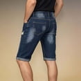 thumbnail image 4 of Yievot Mens Jean Shorts Fashion Casual Slim Fit Rolled Denim Shorts with Pockets, 4 of 8