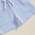 thumbnail image 7 of Kaprioy My First Easter Baby Boy Outfit Boys Eeaster Outfit Boys Easter Set Toddler Summer Bunny Car Carrot Embroidery Short Sleeve T Shirt Striped Shorts 2 Piece Summer Clothes, 7 of 7