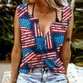 thumbnail image 2 of Edvintorg 4Th Of July Tank Top for Women Fashion Summer Womens Tops And Blouses Casual Round-Neck Sleeveless Vest Strapless Printed Festival Tops, 2 of 6
