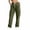 Army Green, variant on Corduroy Pants Women Fleece Lined Elastic Waist Drawstring Cargo Pants Warm Outdoor Hiking Pants with Pockets M