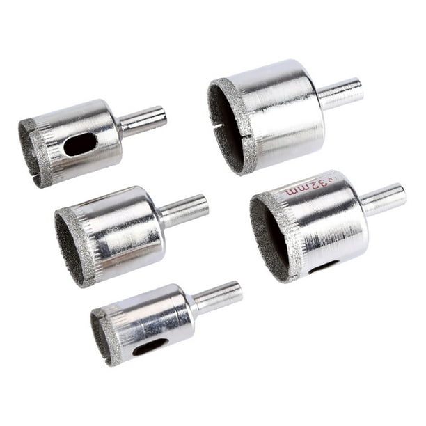 5 Brocas Para Sierra Perforadora Con Revestimiento De Diamante, Elimina Círculos De Vidrio, Azulejos, Mármol, Para Hacer Agujeros Limpios En Vidrio, Azulejos Y Mármol Con