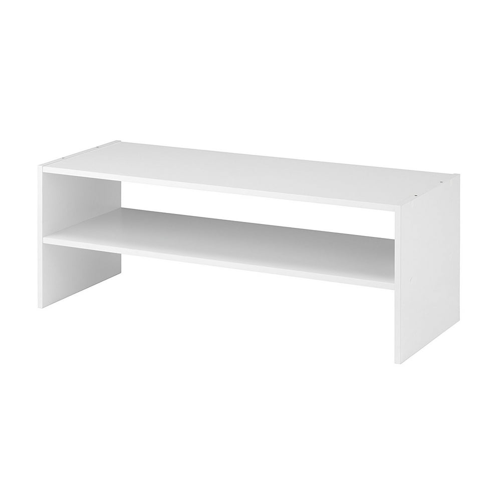 Stackable 31" Extra Wide 2Shelf Storage Organizer, White
