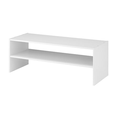 Stackable 31" Extra Wide 2-Shelf Storage Organizer, White