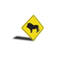 thumbnail image 3 of Lion Crossing Diamond Aluminum Metal Decor Sign - 12" x 12", 3 of 4