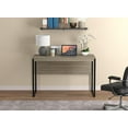 thumbnail image 4 of Safdie & Co. Computer Desk 47.25L Dark Taupe Black Metal, 4 of 4
