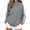 #080-Gray, variant on Mineart Women's Pullover Solid Sweatshirt Ribbed Elastic Cuffs Soft Loose Casual Stand Collar Top Autumn Winter Fall Tops 2026 Trendy