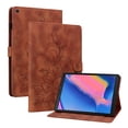 thumbnail image 2 of FJLBDE Case for Samsung Galaxy Tab A 8.0 inch 2019 SM-T290 T295, Embossed Flower PU Leather Flip Wallet Folio Stand Cover, Brown, 2 of 7