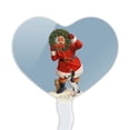 thumbnail image 2 of Christmas Holiday Santa Claus with Dog Cat Wreath Heart Love Cupcake Picks Toppers Decoration Set of 6, 2 of 7