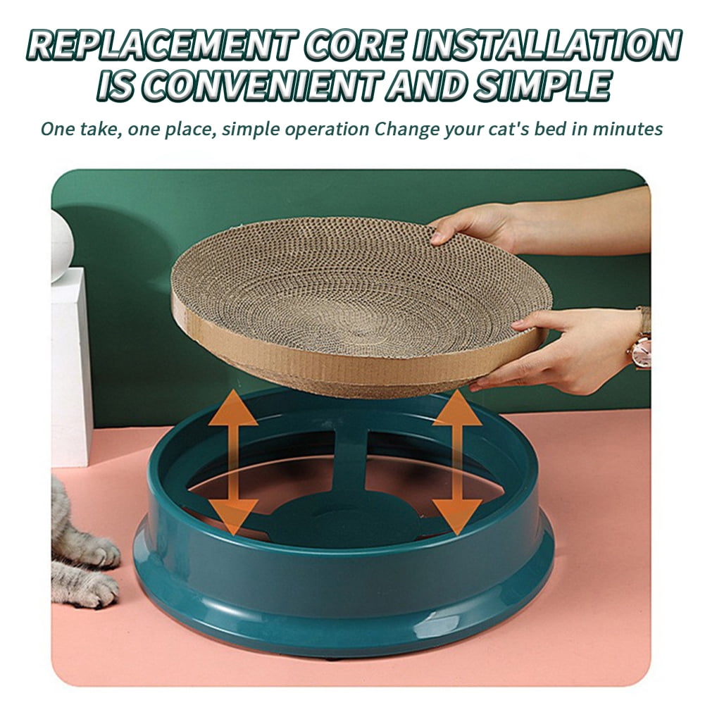 Cat Scratch Pads Round, Corrugated Replacement Scratcher Pads For Cats, Honeycomb Mesh Design Anti-Scratch Cat Scratcher Bed Pet Toy Supplies