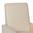 thumbnail image 6 of GDF Studio Hatherly Contemporary Fabric Upholstered Pushback Recliner, Beige and Dark Brown, 6 of 10