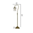thumbnail image 6 of 60 Inch Metal Downbridge Design Floor Lamp with Caged Shade, Rustic Bronze- Saltoro Sherpi, 6 of 6