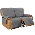 thumbnail image 2 of TOPCHANCES Recliner Sofa Cover, One-piece Reclining Couch Slipcover for 2-Seater Recliner Sofa, Waterproof Furniture Protector for Pets Kids, Dark Grey, 2 of 7