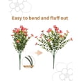 thumbnail image 4 of ZOELNIC 6 PCS Outdoor Artificial Plant Flower UV Resistant Fake Stems Plants, Faux Shrubs Outdoor Greenery Plastic Plants for Outside Garden Porch Window Home Wedding Farmhouse Patio Decor, Red, 4 of 8