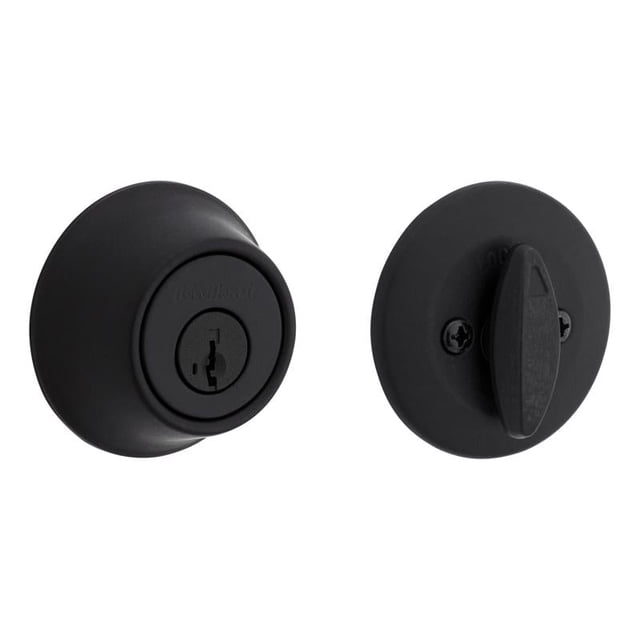 Deadbolt Kwikset SmartKey negro mate de 7 cm