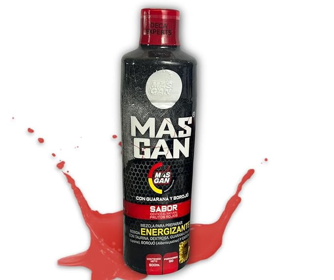 YAHVE + GAN - Energy Drink with Guarana and Borojo, Red Fruit Flavor, 16.9 Oz - Masgan