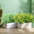 thumbnail image 5 of ZOELNIC Outdoor Plants Artificial for Porch 8 Bundles Artificial Flowers Outdoor UV Resistant Fake Flowers No Fade Faux Plastic Plants Outside Indoor Decorations, Yellow, 5 of 6