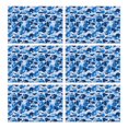 thumbnail image 1 of Blue Abstract Camo Placemats 12x18 Inches Set Of 6 Table Mats for Restaurant Valentines Gift Party Christmas Rustic Vintage Kitchen Table Mats, 1 of 6