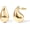 Yellow Gold, variant on Leander 14K Gold Plated 925 Sterling Silver Post Teardrop Chunky Hoop Earrings - Lightweight Drop Earrings for Women - Designer Dupe