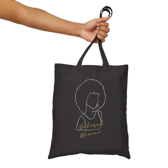 Natural Woman Afro (WL) Canvas Tote Bag