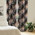 thumbnail image 2 of Ambesonne Tropical Curtains, Exotic Fall Palm Branches, Pair of 28"x84", Pale Taupe and Dried Rose, 2 of 5