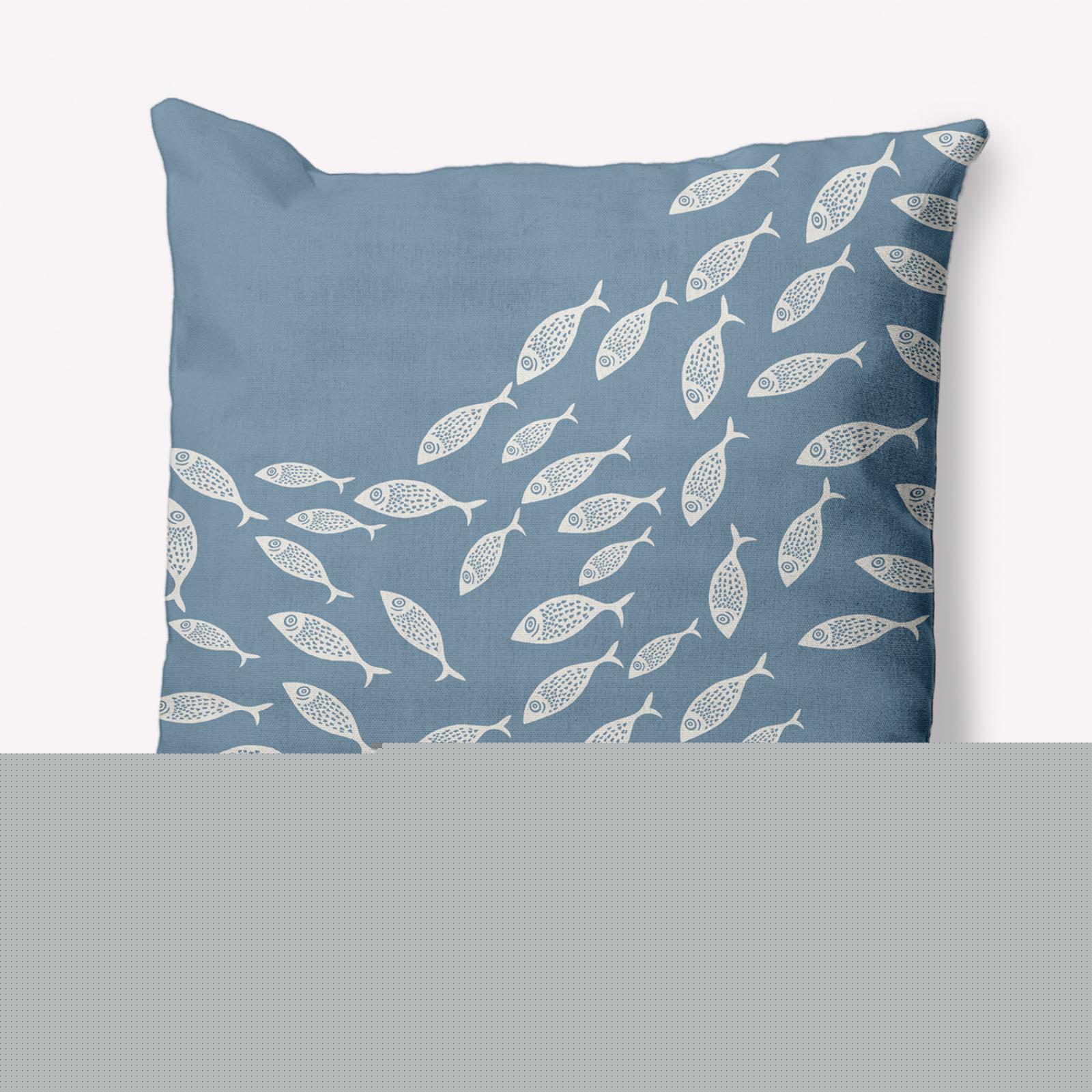 E by Design Escuela Nautical Indoor/Outdoor Throw Pillow