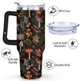 thumbnail image 3 of 40oz Colorful Botanical Mushroom Stainless Steel Flip Straw Tumbler Spill Proof Travel Cup Double Wall Vacuum Insulated Coffee Mug with Top Handle, 3 of 6