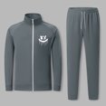 thumbnail image 2 of guisaled Jogger Sets for Men 2 Piece Zip Jackets And Sweatpants Sweatsuits Long Sleeve No Hood Stand Collar Workout Jogging Tracksuit, 2 of 5