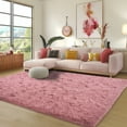 thumbnail image 2 of Socofuz 5x7ft Soft Pink Fluffy Rug for Living Room, Cute Shaggy Carpet for Kids Boys Girls Dorm Room Nursery Bedroom Home Decor, 2 of 7