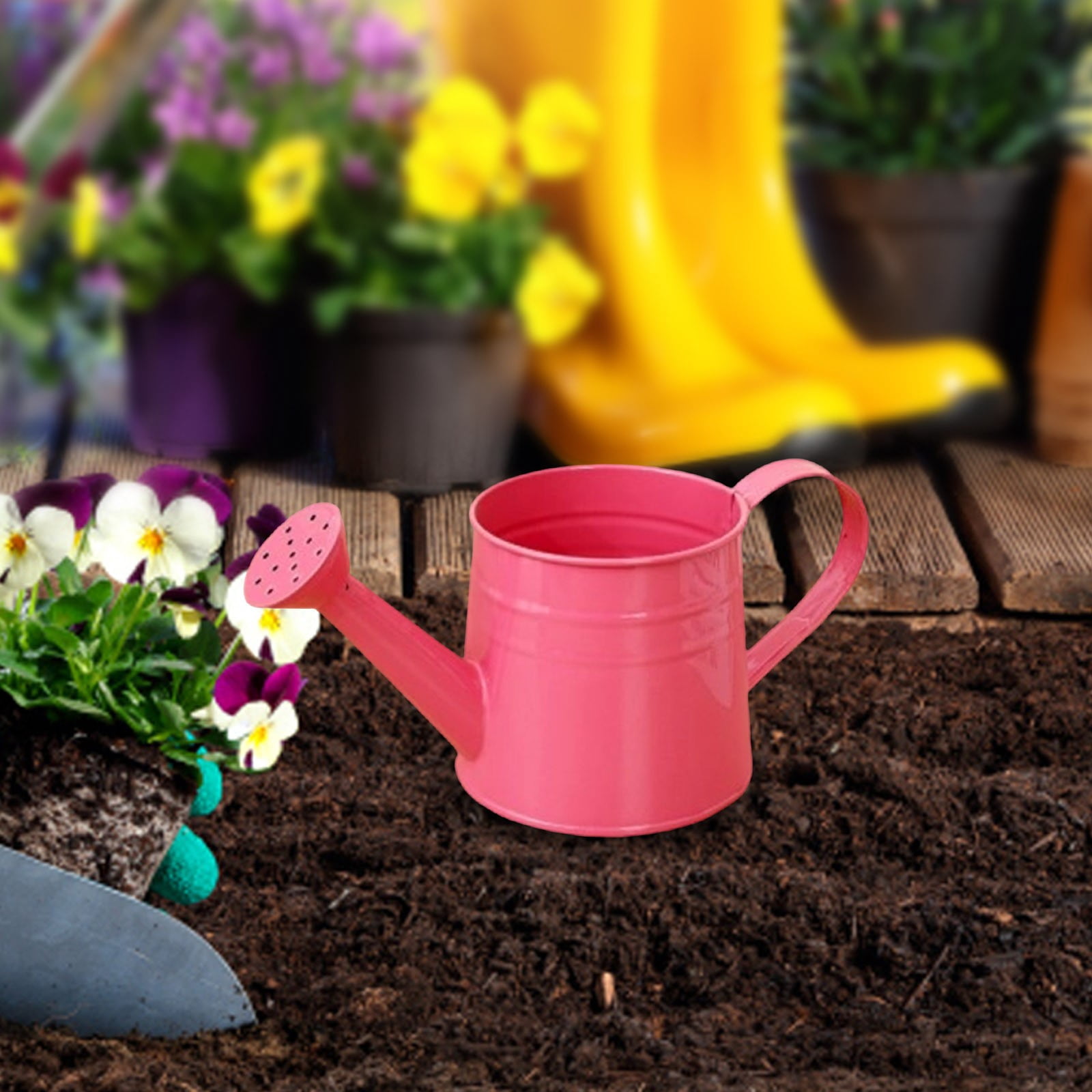 Metal Watering Can for Garden and Indoor Plants, Sprinkling Can for Outdoor Flowers Lawn, Gardening Tool Accessories for Watering, Rust Resistant