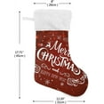 thumbnail image 2 of GZHJMY Christmas Stocking, Personalized Christmas Snowflake Large Candy Stocking Hanging Gift, Xmas Stockings Decoration 1 PCS for Family Holiday Party Ornaments Decor Fireplace, 2 of 7