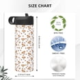 thumbnail image 4 of Honeii Retro bows Print 18 oz Insulated Water Bottle with Straw Lid, Stainless Steel Sports Water Bottles, Double Walled Vacuum, Leak Proof, 4 of 8